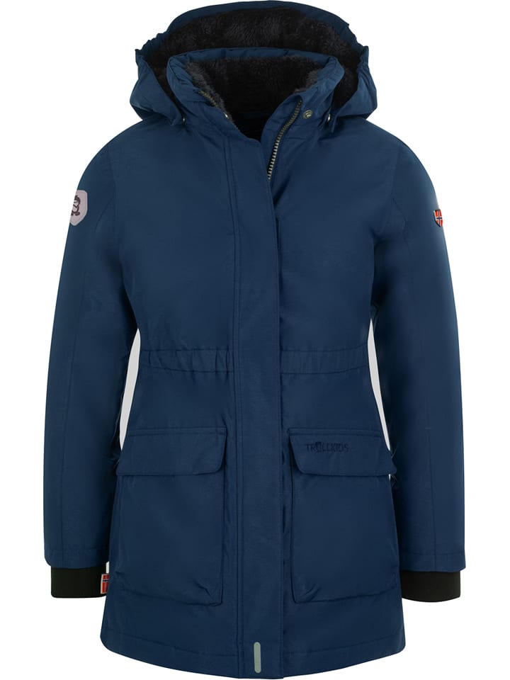 Płaszcz puchowy "Alesund" w kolorze granatowym