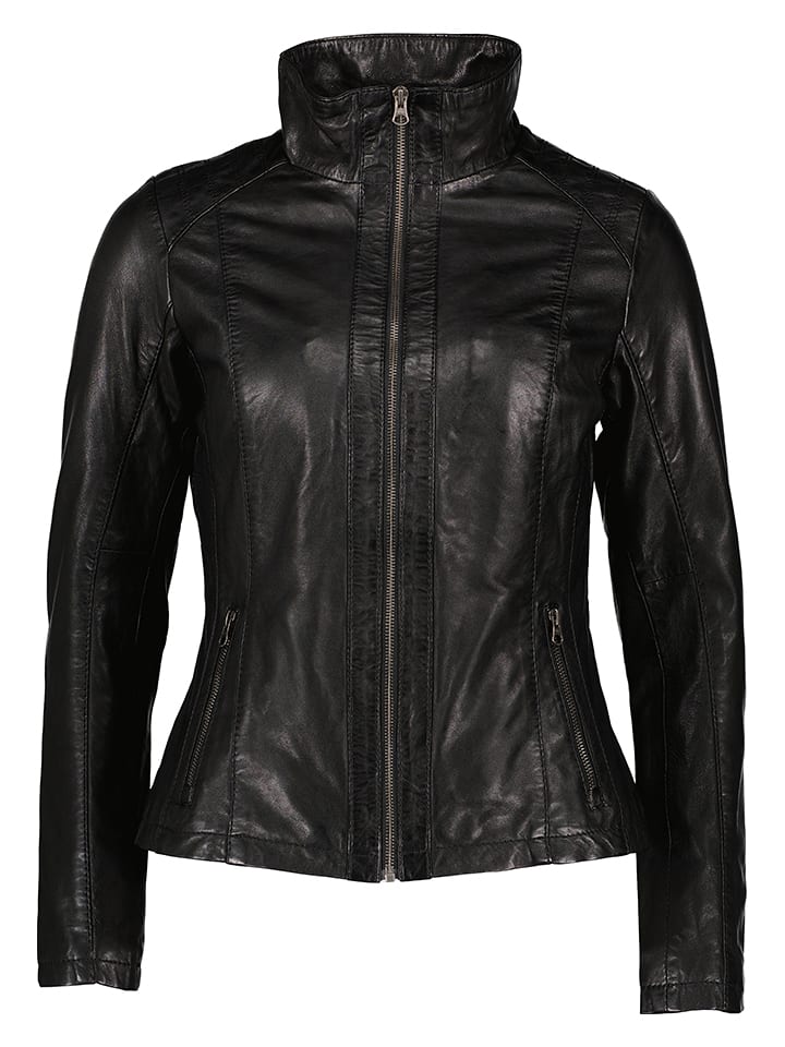 Caminari Skórzana kurtka "Mican" w kolorze czarnym rozmiar: 36