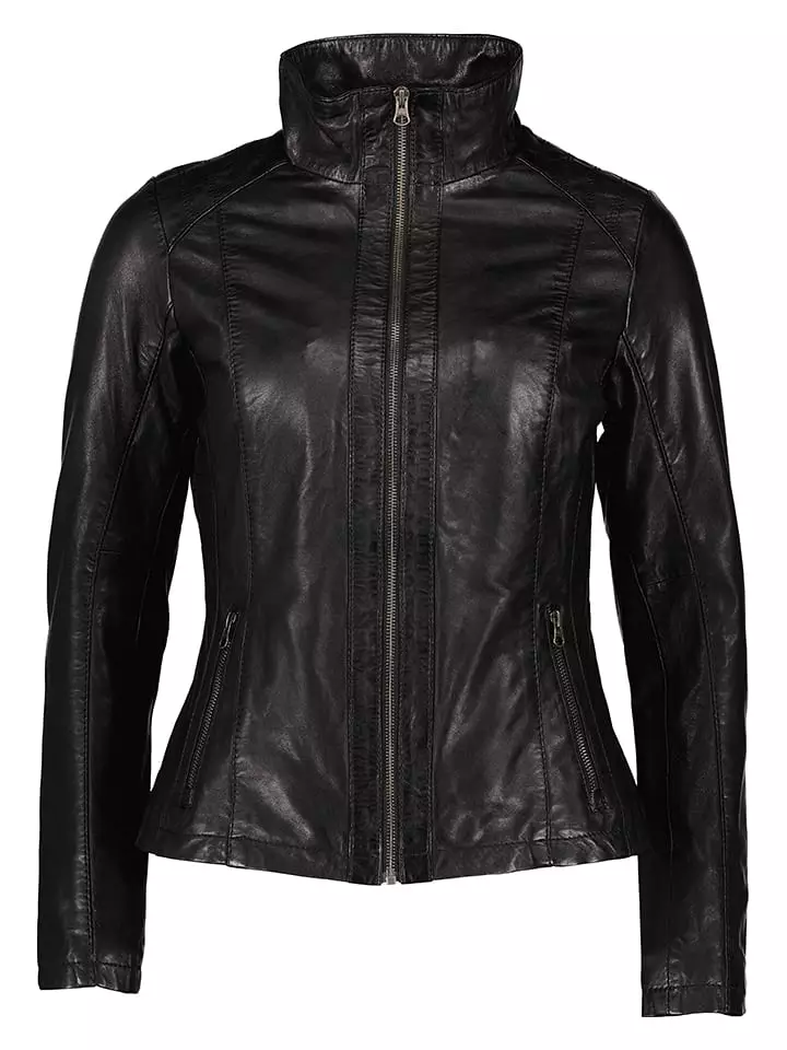 Caminari Skórzana kurtka "Mican" w kolorze czarnym rozmiar: 36