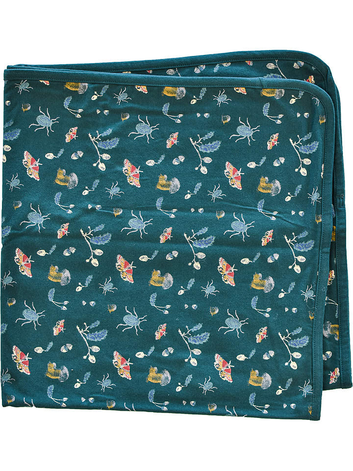 Koc "Vida" w kolorze morskim - 70 x 70 cm