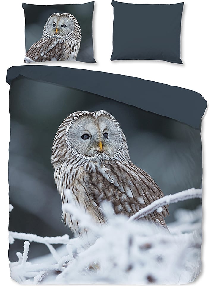 Good Morning Komplet pościeli "Bennie" w kolorze niebiesko-szarym rozmiar: 155x220 cm