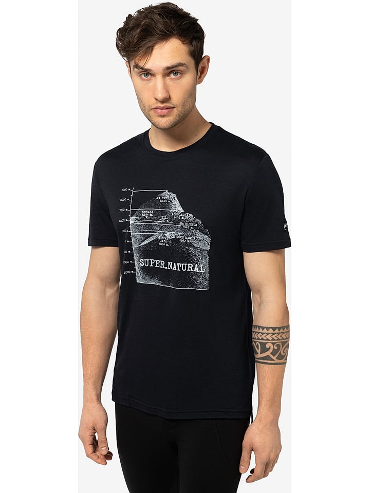 super.natural Koszulka "7 Peaks" w kolorze czarnym rozmiar: L