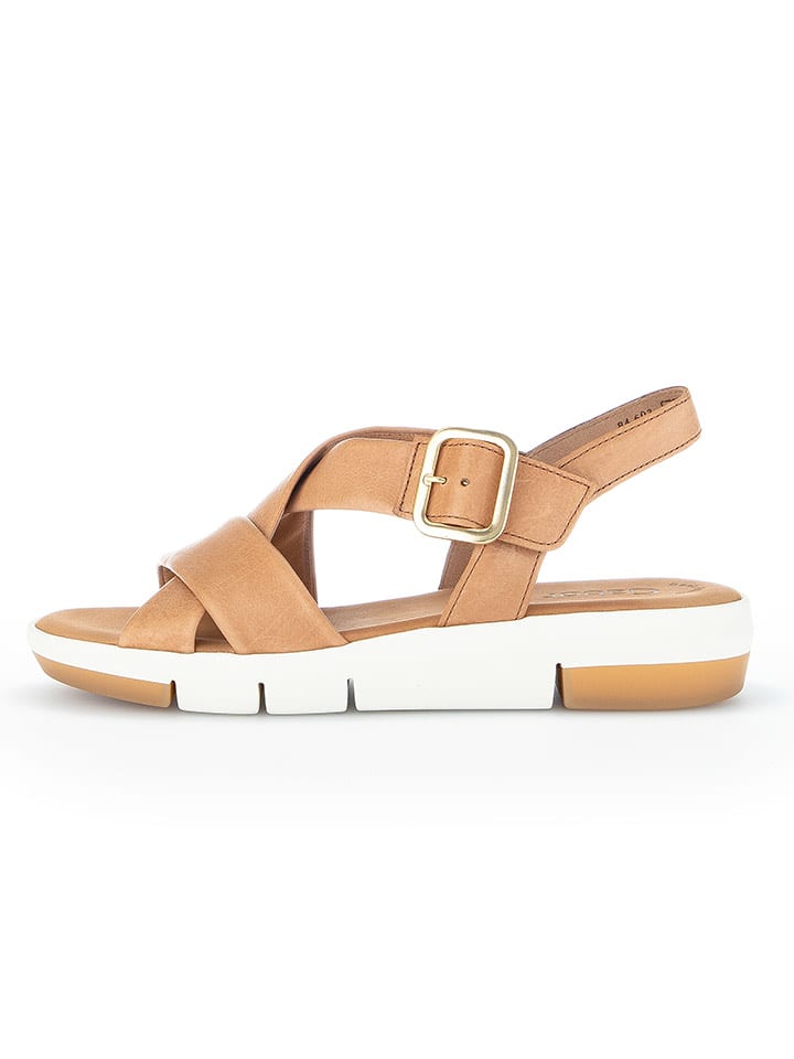 Gabor Skórzane sandały w kolorze jasnobrązowym rozmiar: 39