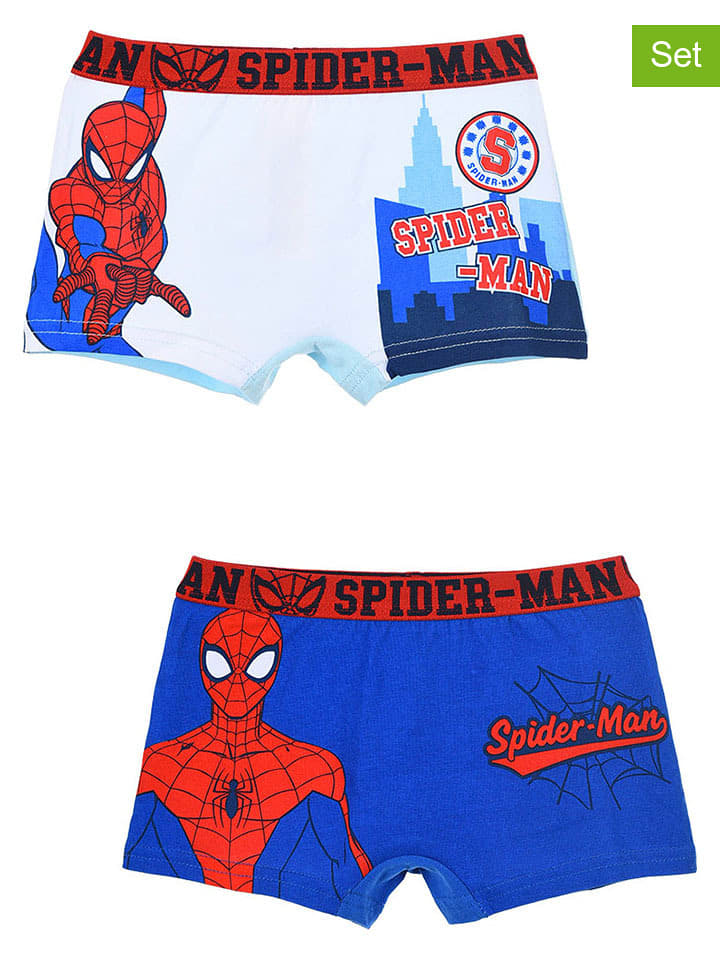 Spiderman Bokserki (2 pary) "Spider-Man" w różnych kolorach rozmiar: 116-128