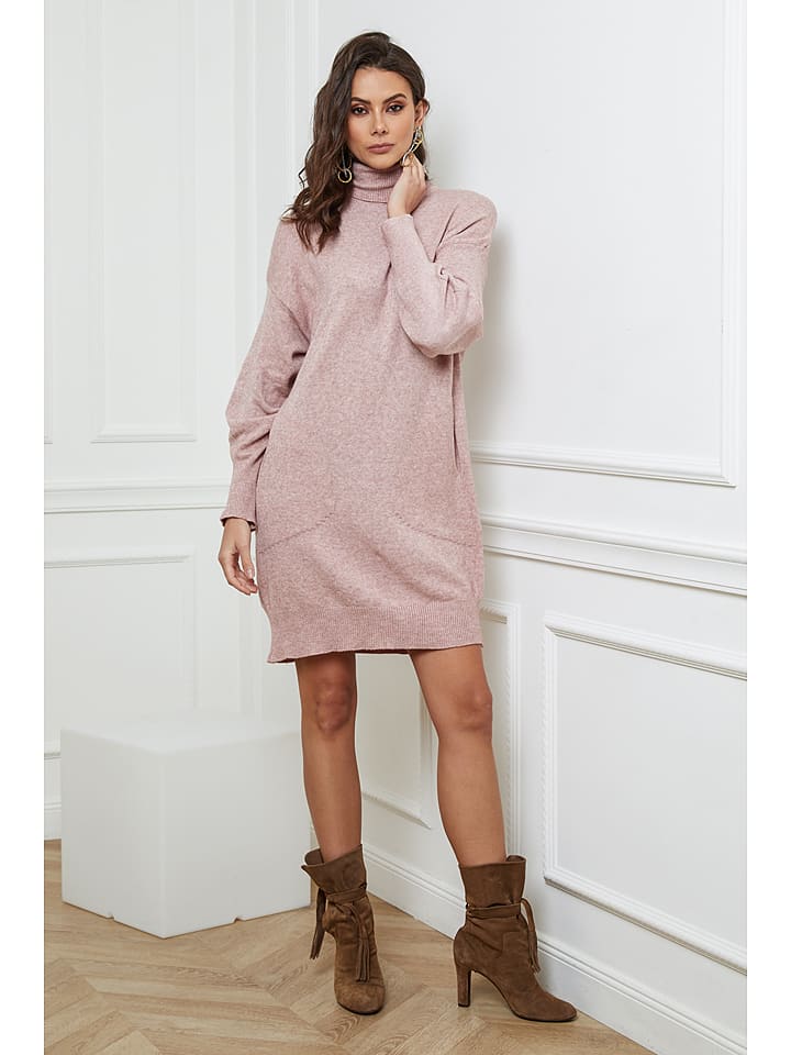 Joséfine Sukienka dzianinowa "Warren" w kolorze jasnoróżowym rozmiar: M