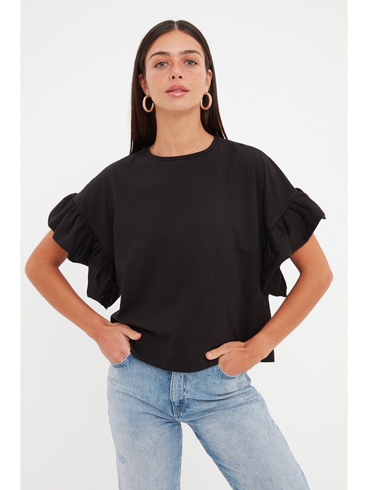 trendyol Koszulka w kolorze czarnym rozmiar: M