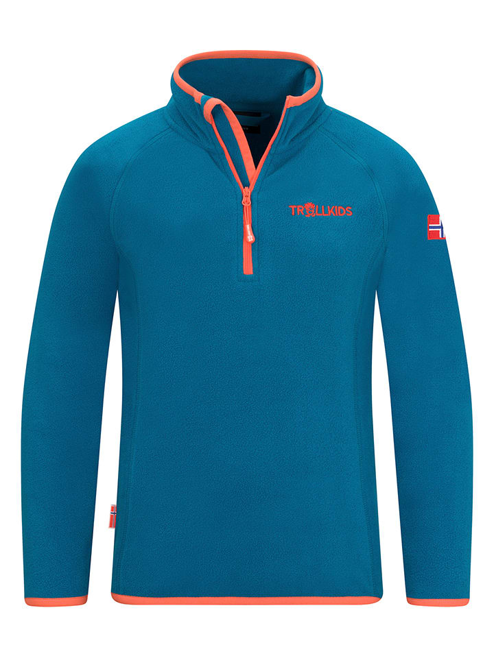 Trollkids Bluza polarowa "Nordland" w kolorze niebieskim rozmiar: 140