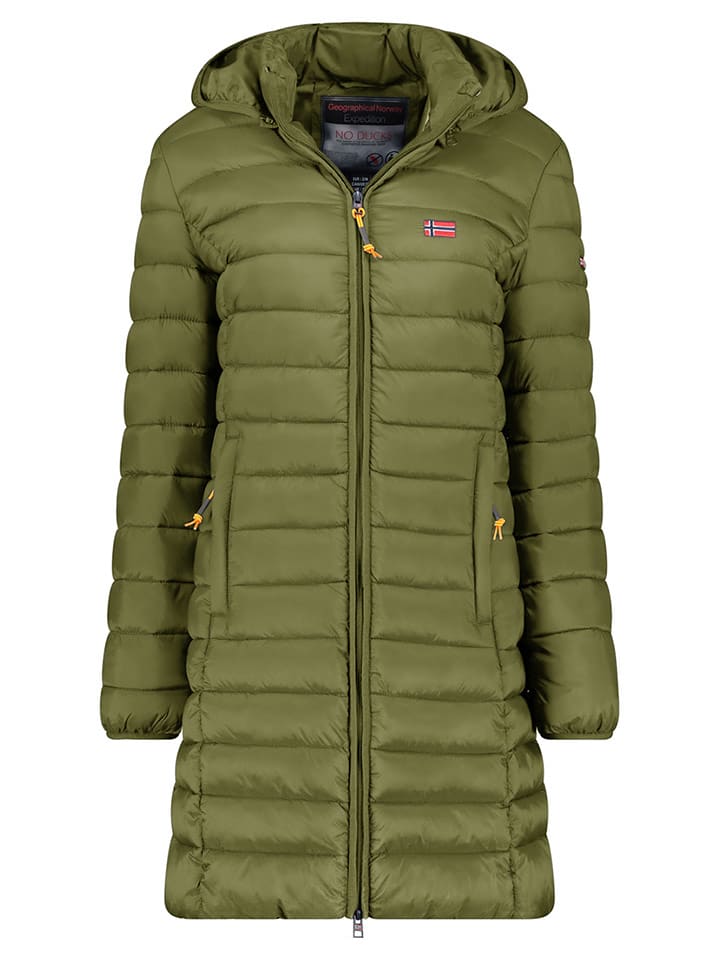 Geographical Norway Płaszcz pikowany "Atikolor" w kolorze oliwkowym rozmiar: XXL