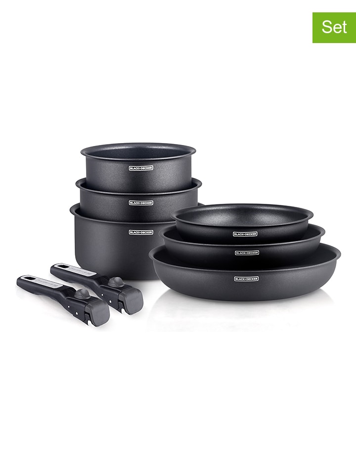 8-częściowy zestaw w kolorze czarnym