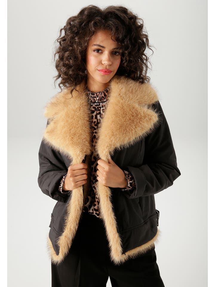 Aniston Kurtka przejściowa w kolorze czarno-karmelowym rozmiar: 44