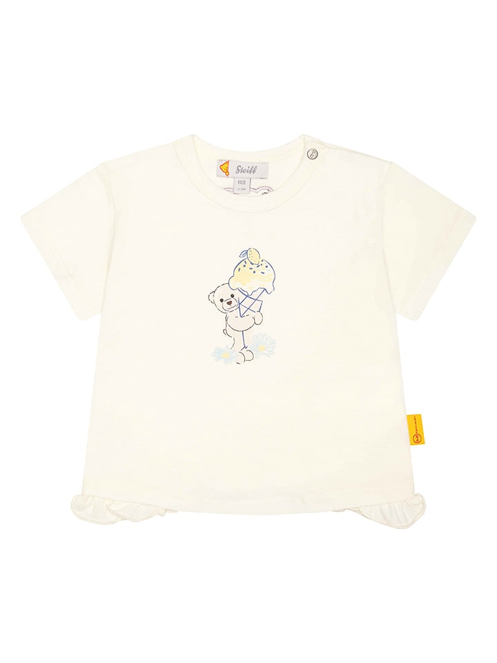 Steiff Koszulka w kolorze kremowym rozmiar: 86