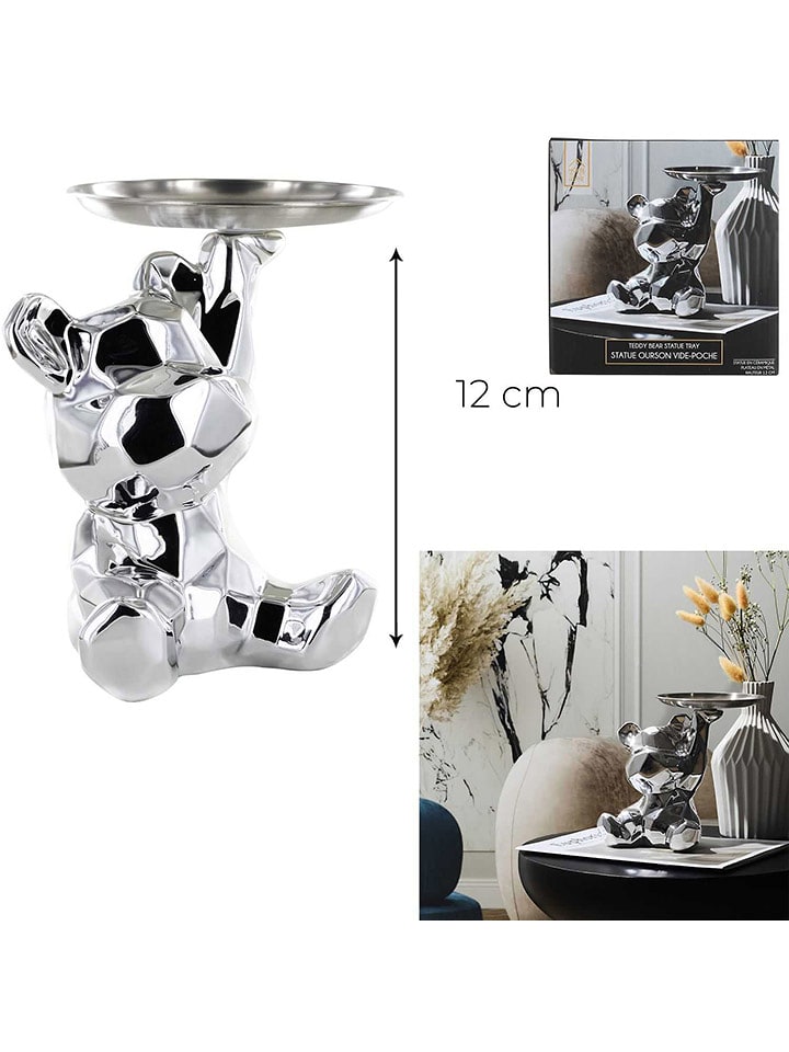 Rétro Chic Figurka dekoracyjna w kolorze srebrnym - wys. 12 cm rozmiar: onesize