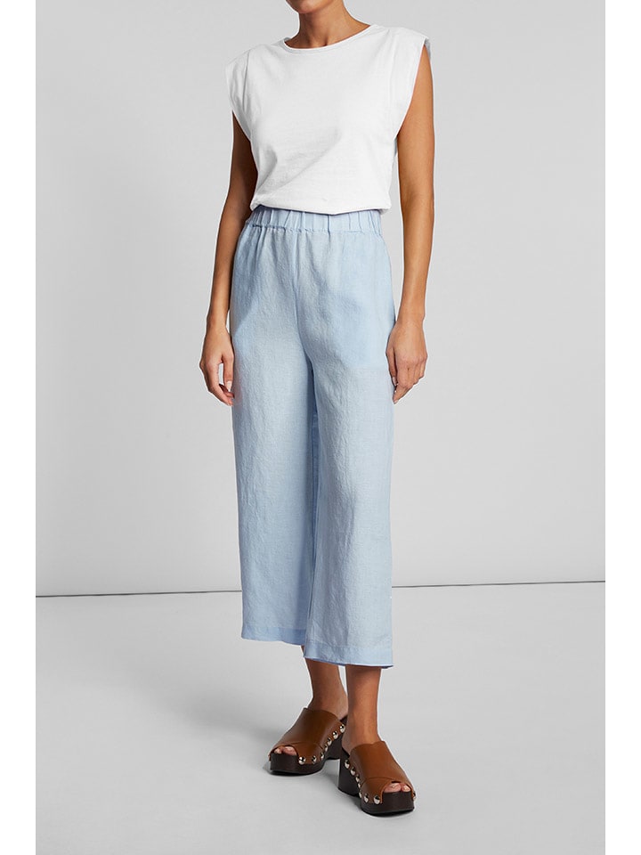 Rich & Royal Lniane spodnie w kolorze błękitnym rozmiar: 40