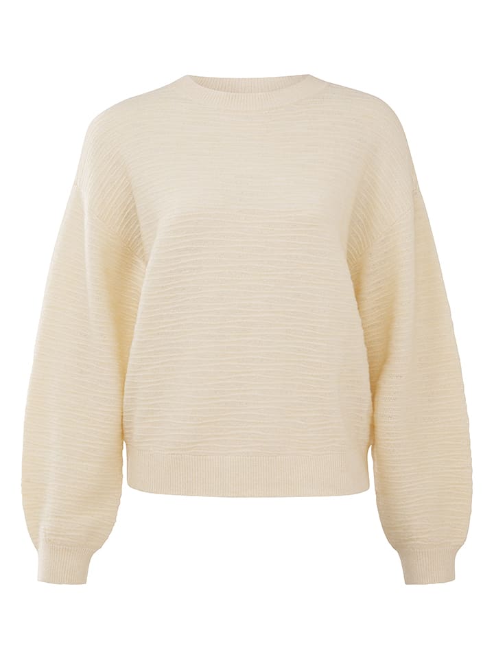 YAYA Sweter w kolorze kremowym rozmiar: M
