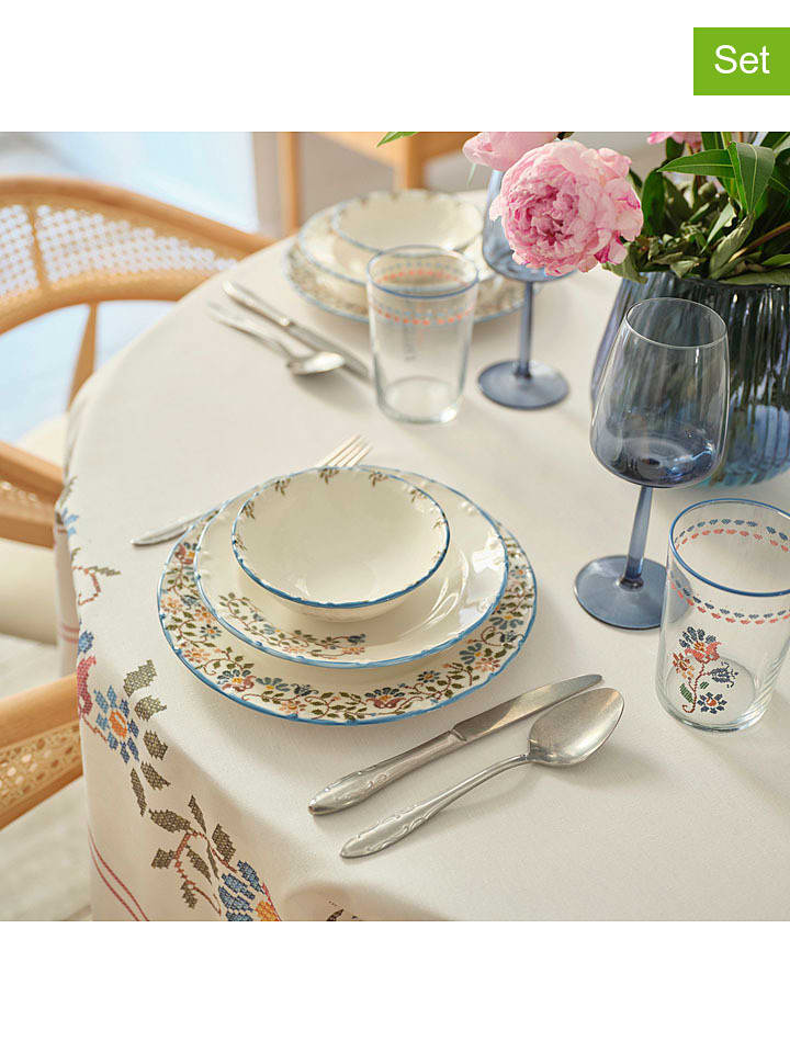 BELLA MAISON 24-częściowy zestaw talerzy "Vintage" ze wzorem rozmiar: onesize