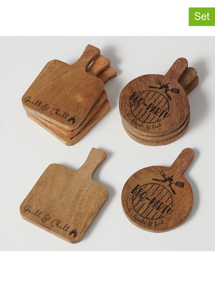 Boltze Deski (4 szt.) "BBQ" w kolorze jasnobrązowo-brązowym do krojenia rozmiar: onesize