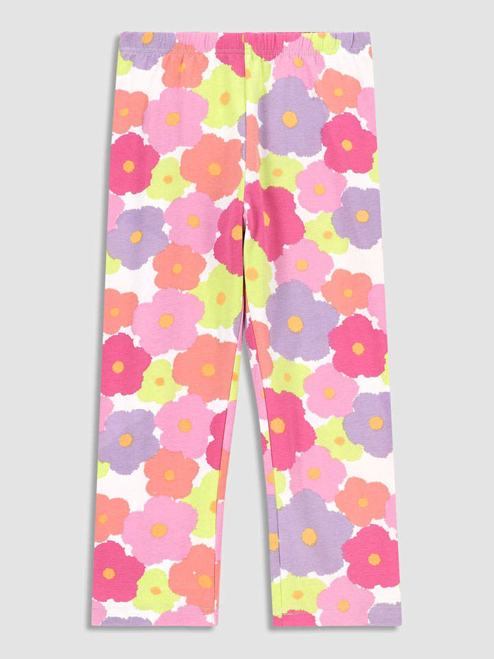 MOKIDA Legginsy w kolorze białym ze wzorem rozmiar: 116