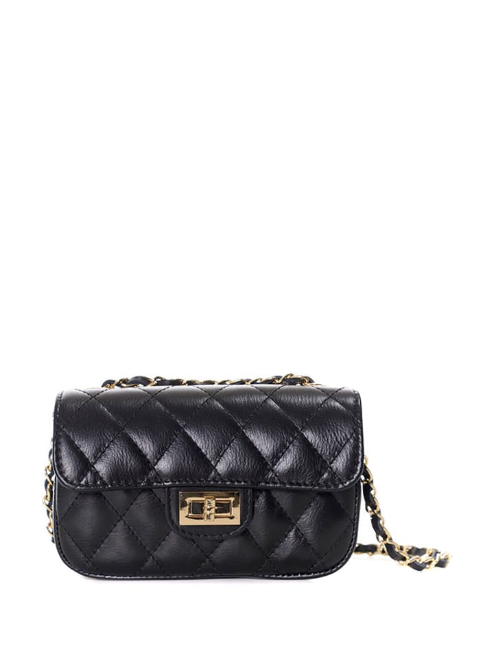 BOSCCOLO Skórzana torebka w kolorze czarnym - (S)20 x (W)12 x (G)6,5 cm rozmiar: onesize