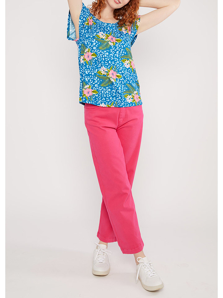 Blutsgeschwister Bluzka "Frilly" w kolorze niebieskim rozmiar: S