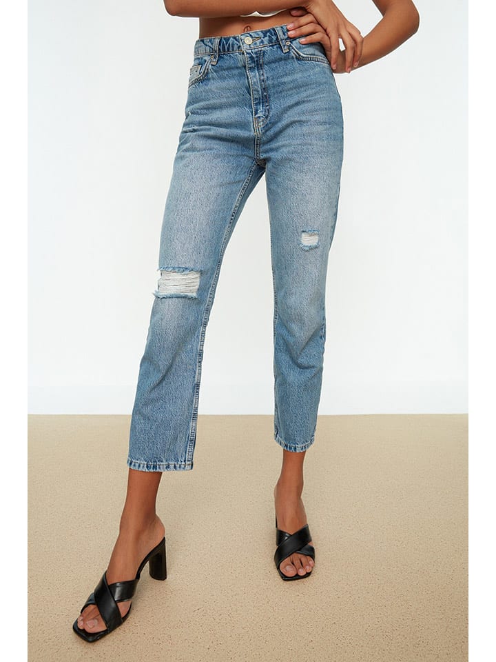 trendyol Dżinsy - Regular fit - w kolorze niebieskim rozmiar: 38