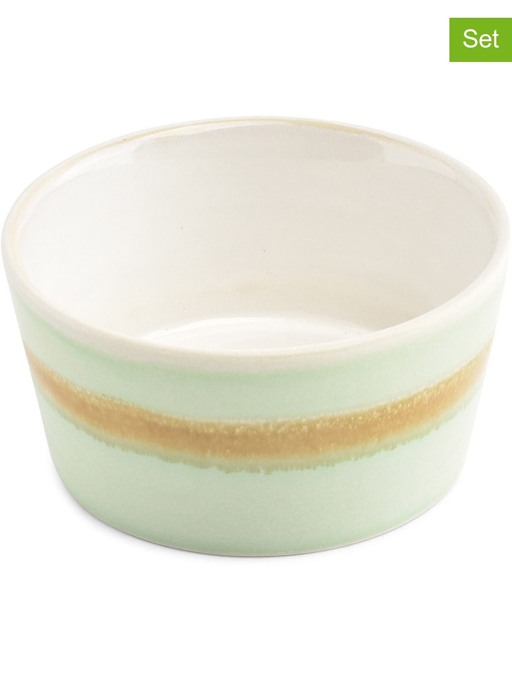 Salt and Pepper Miski (4 szt.) "Flow" w kolorze zielonym - wys. 5 x Ø 10 cm rozmiar: onesize