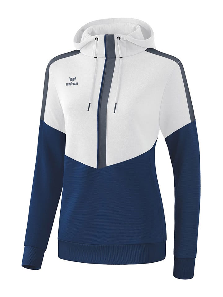 erima Bluza "Squad" w kolorze biało-granatowym rozmiar: 40