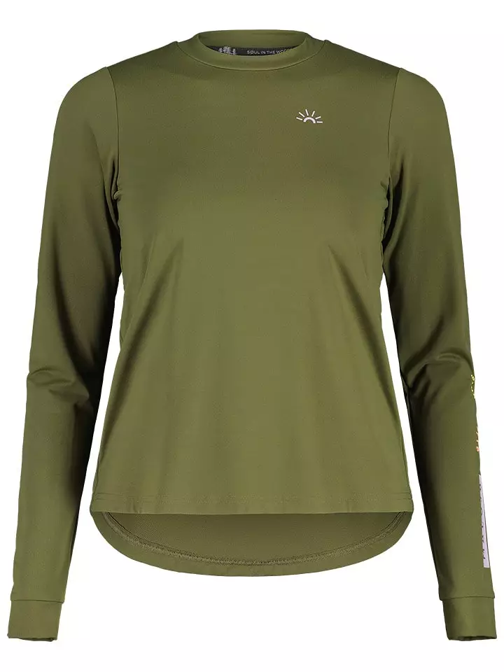 Maloja Koszulka funkcyjna "ErleM" w kolorze khaki rozmiar: XS