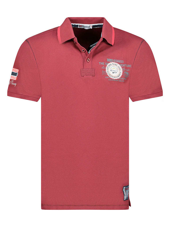 Geographical Norway Koszulka polo "Kilsvik" w kolorze czerwonym rozmiar: S
