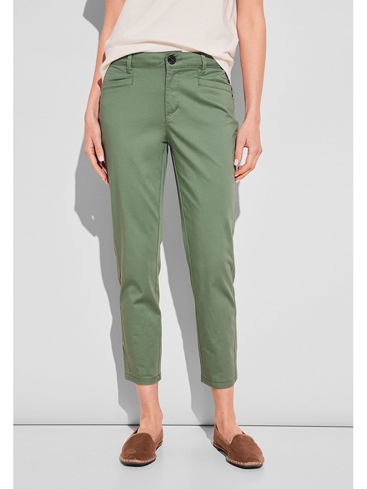 Street One Spodnie w kolorze zielonym rozmiar: W44/L26