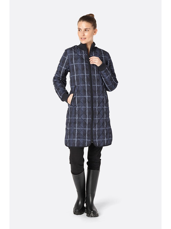 Ilse Jacobsen Płaszcz w kolorze niebiesko-czarnym ze wzorem rozmiar: 46