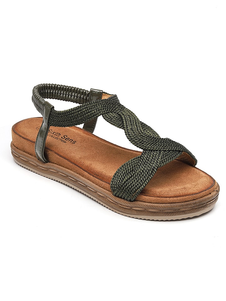 Sixth Sens Sandały w kolorze khaki rozmiar: 38