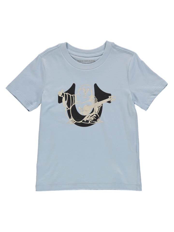 True Religion Koszulka "Buddha HS Crew Neck Tee" w kolorze błękitnym rozmiar: 140