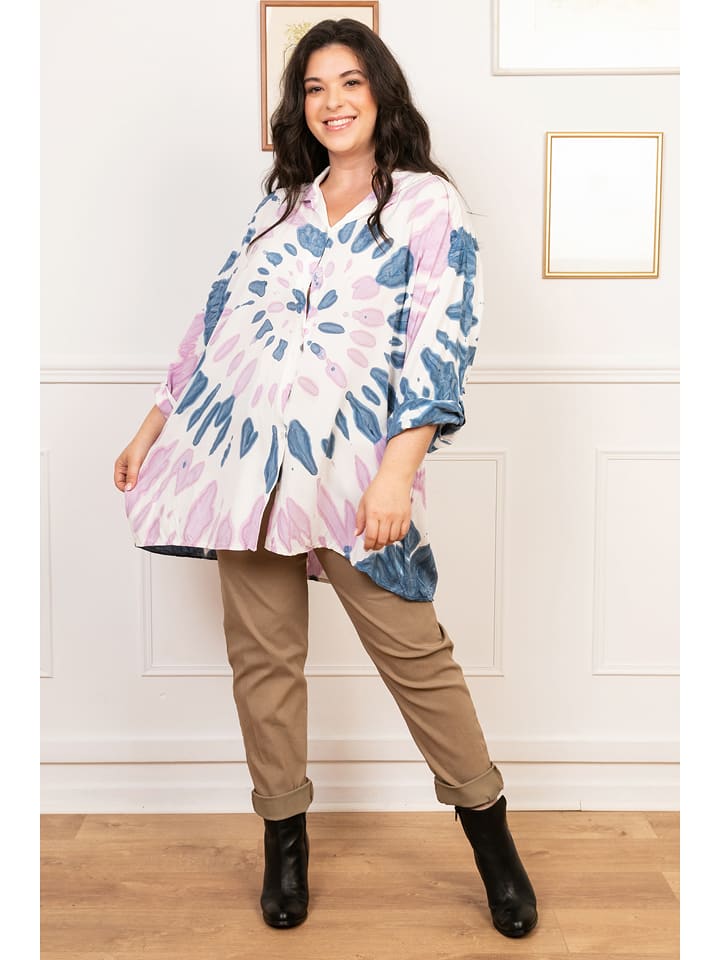 Bluzka "Sophie" w kolorze różowo-niebieskim