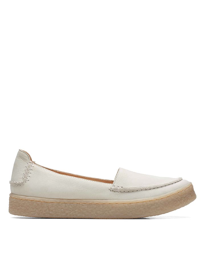 Clarks Skórzane baleriny w kolorze białym rozmiar: 39