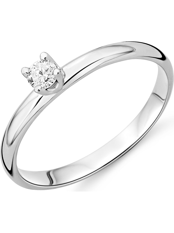 Diamant Exquis Złoty pierścionek z diamentem rozmiar: 56