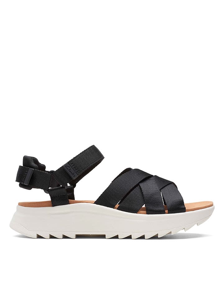 Clarks Skórzane sandały "DashLite Cross" w kolorze czarnym rozmiar: 41