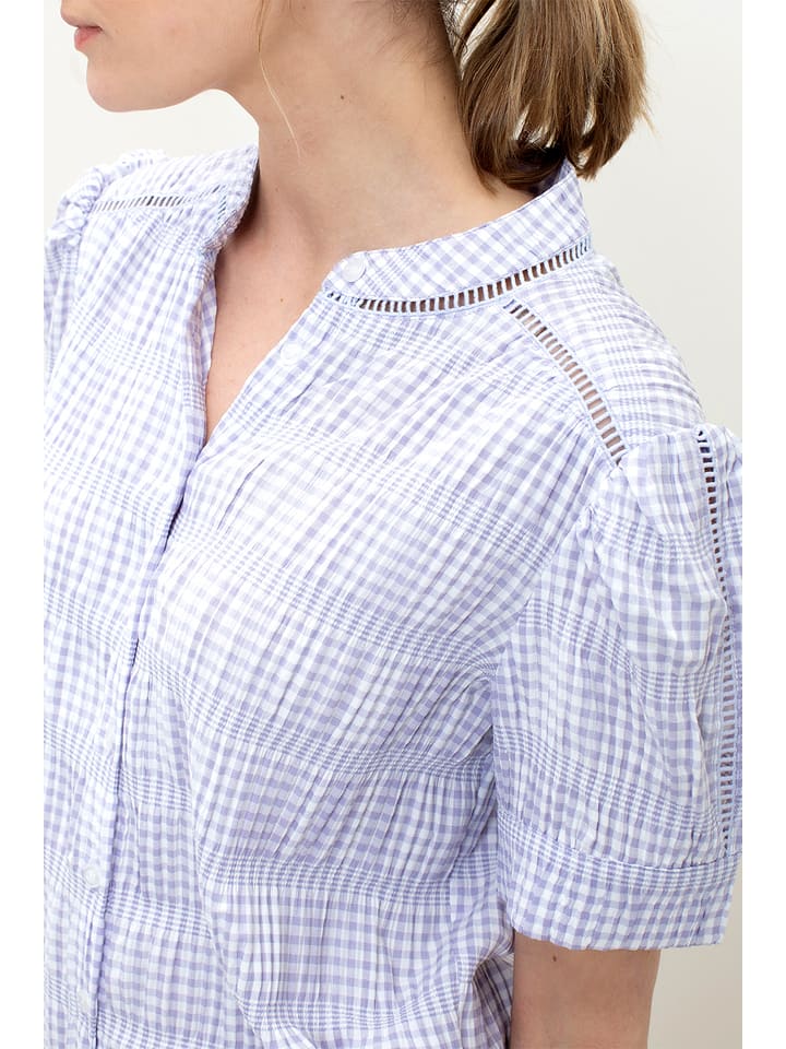 Koszula w kolorze lawendowo-białym