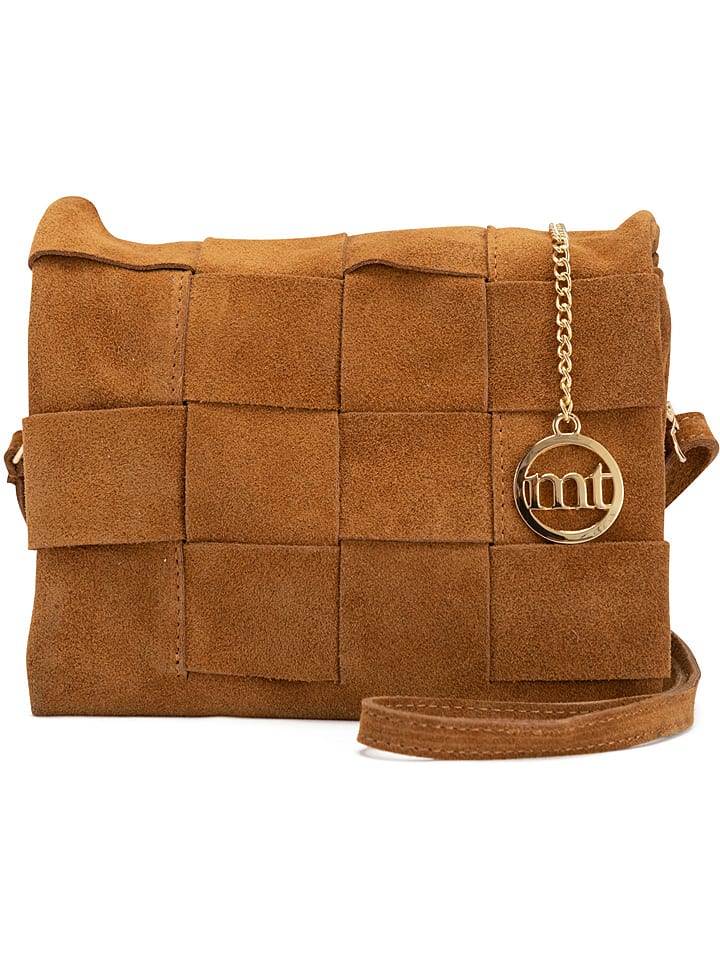 Mia Tomazzi Skórzana torebka "Empoli" w kolorze jasnobrązowym - 23 x 17 x 5 cm rozmiar: onesize