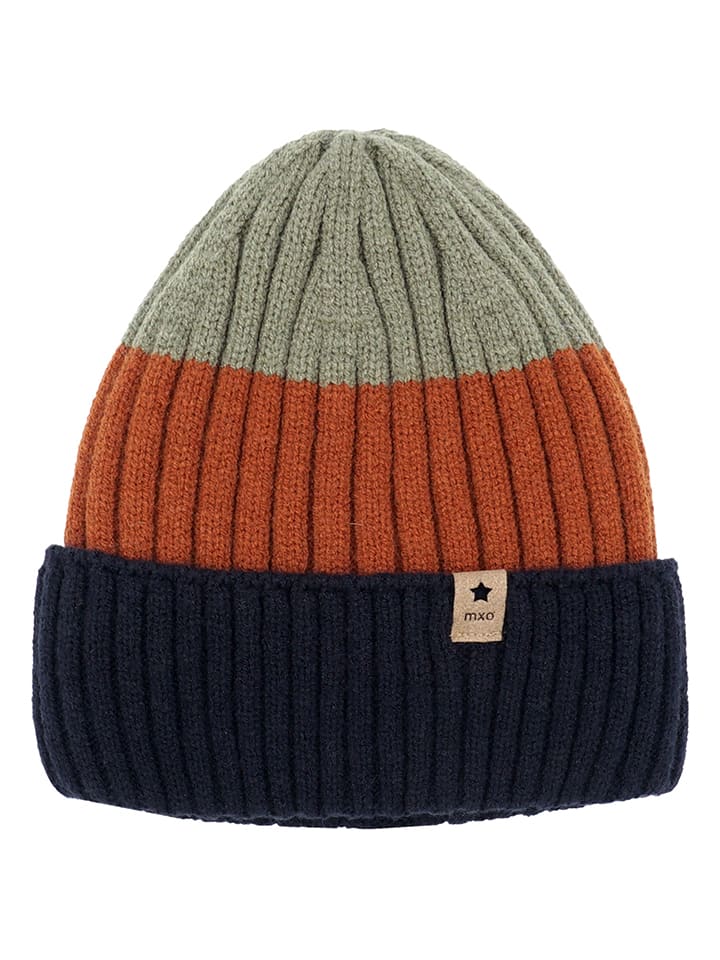 MaxiMo Czapka beanie w kolorze zielono-pomarańczowo-granatowym rozmiar: 55 cm