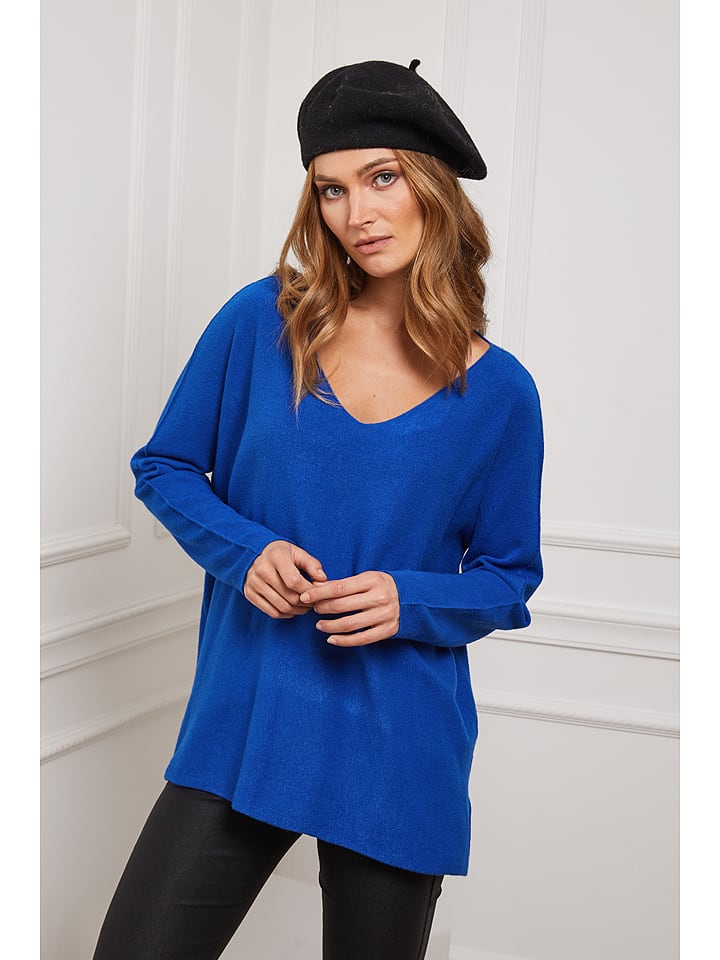 Joséfine Sweter "Erjine" w kolorze niebieskim rozmiar: M