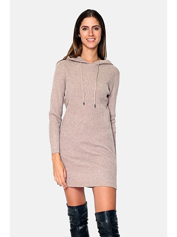 C& Jo Sukienka dzianinowa w kolorze beżowym rozmiar: 38