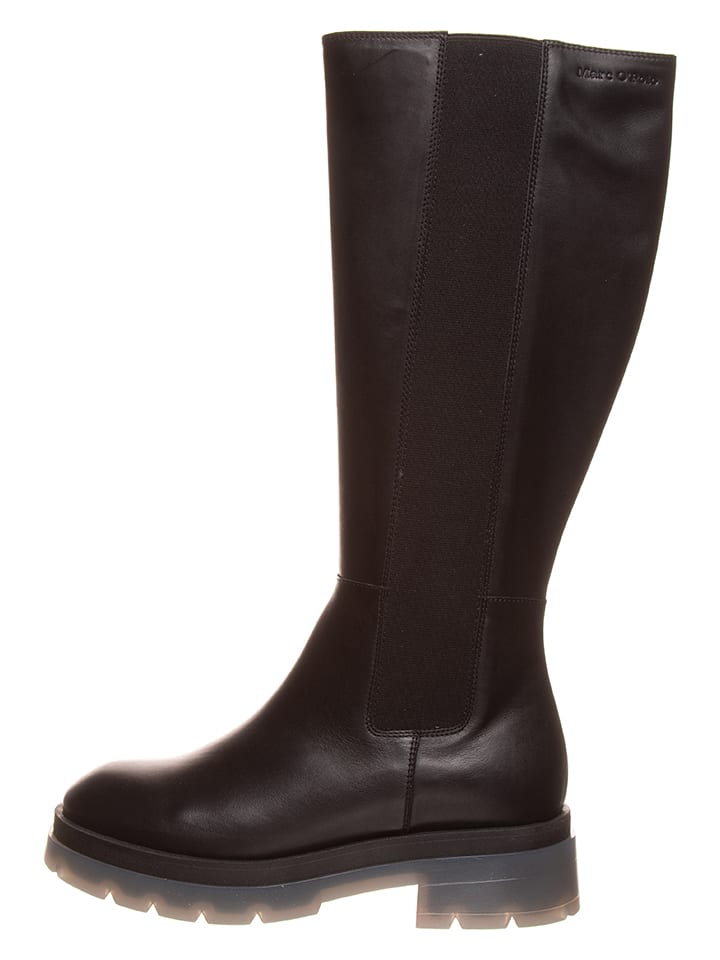 Skórzane kozaki "Filippa 9A" w kolorze czarnym