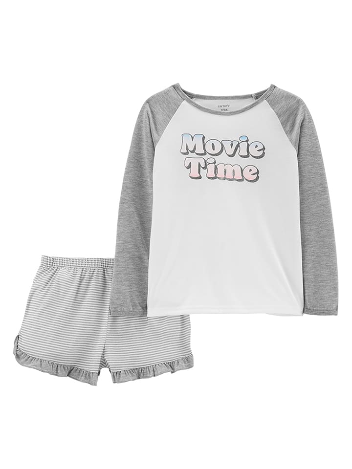 carter's Piżama w kolorze biało-szarym rozmiar: 110