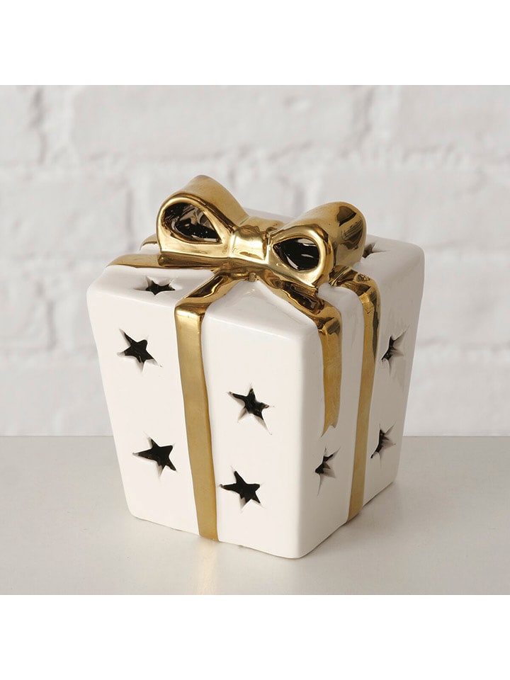 Boltze Dekoracja LED w kolorze złoto-białym - 8,5 x 10,2 x 8,5 cm rozmiar: onesize