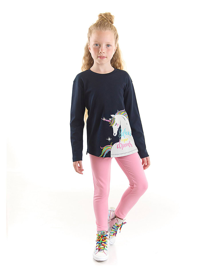 Denokids 2-częściowy zestaw "Believe Unicorn" w kolorze czarno-jasnoróżowym rozmiar: 110