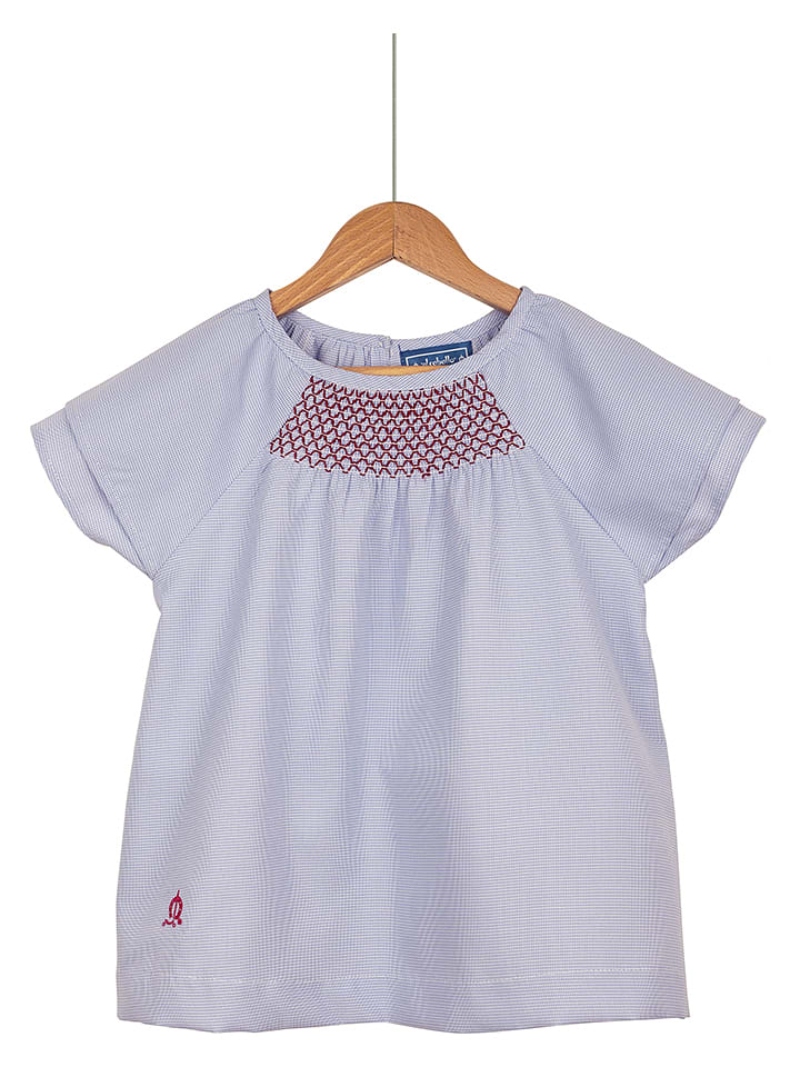 El Caballo Sukienka "Vichy" w kolorze błękitnym rozmiar: 80