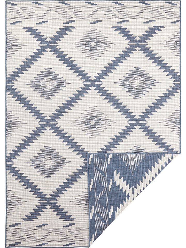 NORTHRUGS Zewnętrzny dywan dwustronny "Malibu" w kolorze niebiesko-kremowym rozmiar: 160x230 cm