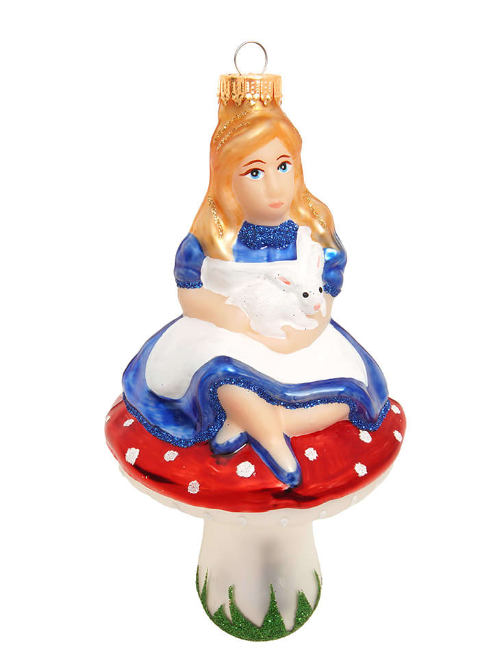 Krebs Glas Lauscha Ozdoba choinkowa ze wzorem - wys. 15 cm rozmiar: onesize