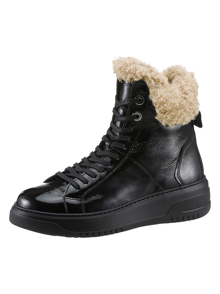 Heine Skórzane sneakersy w kolorze czarnym rozmiar: 37