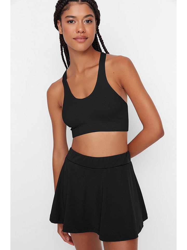 trendyol Spódnico-spodenki w kolorze czarnym rozmiar: S